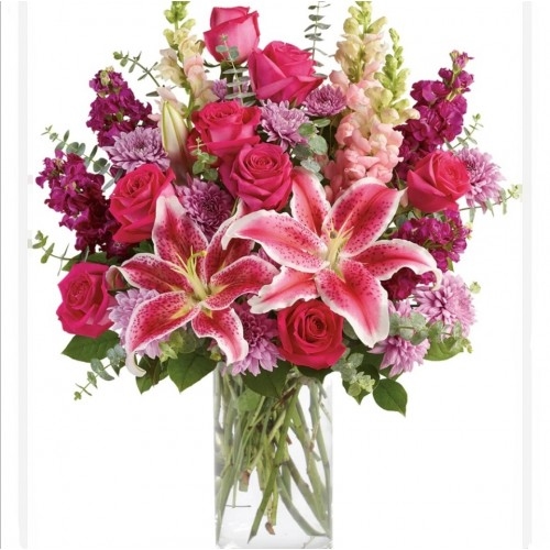 Metal Imprinted Floral Pot Cookie Bouquet (Standard)